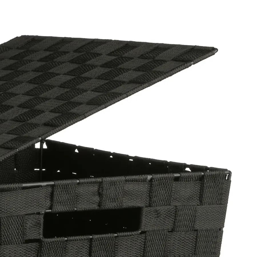 Cesto portabiancheria 30 L cm in polipropilene intrecciato nero - Kennedy