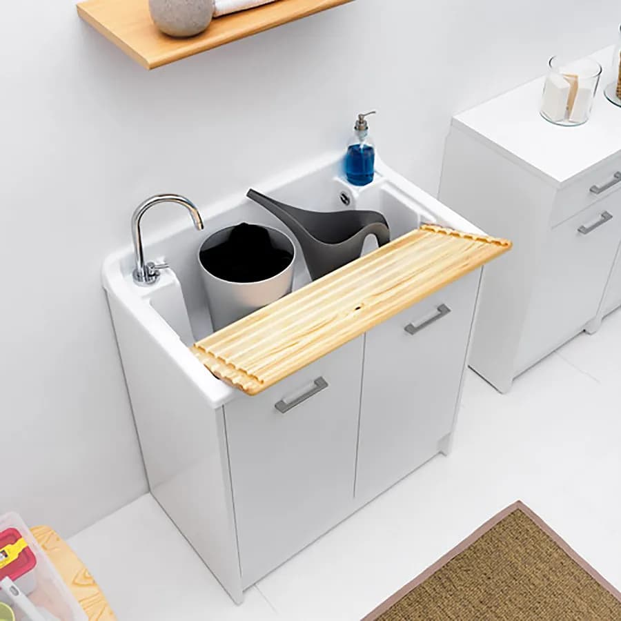 Colavene lavapanni Domestica 80x45x86h cm con vasca e vano contenitore con ante