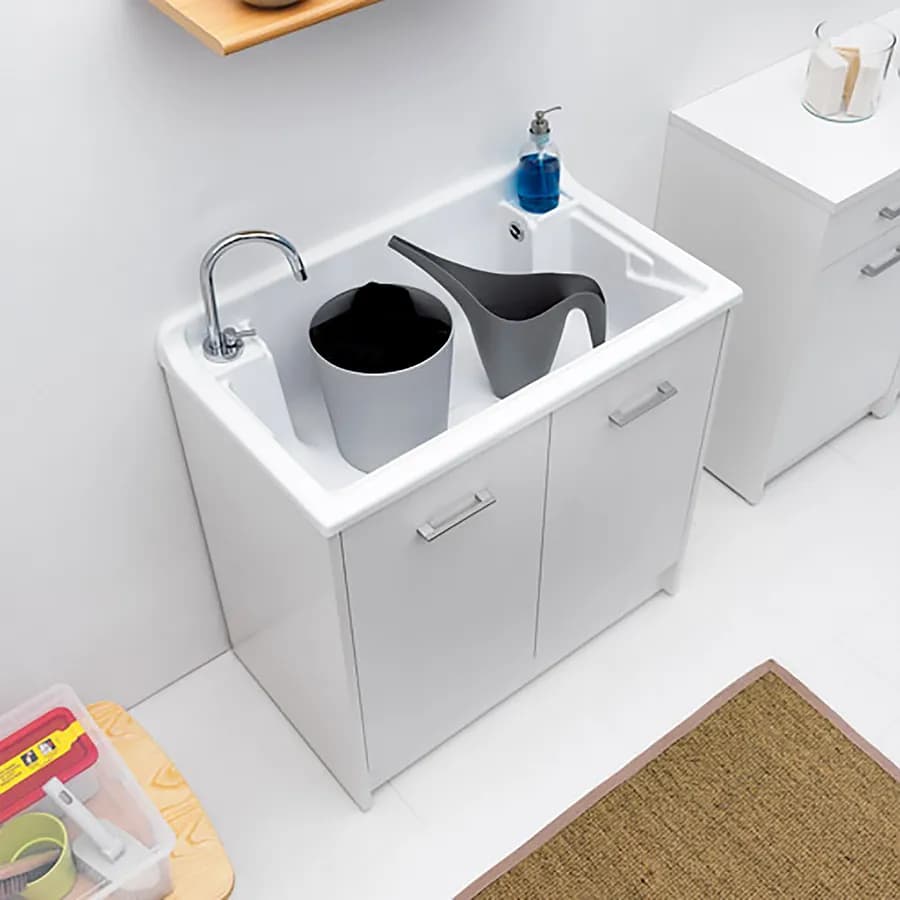 Colavene lavapanni Domestica 80x45x86h cm con vasca e vano contenitore con ante