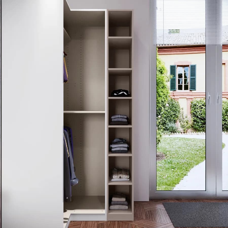 Colonna 30x236h cm cashmere con 6 ripiani regolabili - Ventur