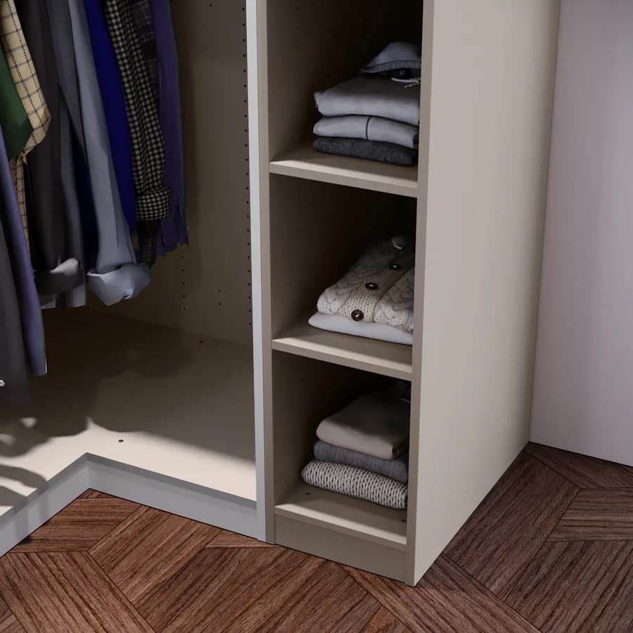 Colonna 30x236h cm cashmere con 6 ripiani regolabili - Ventur