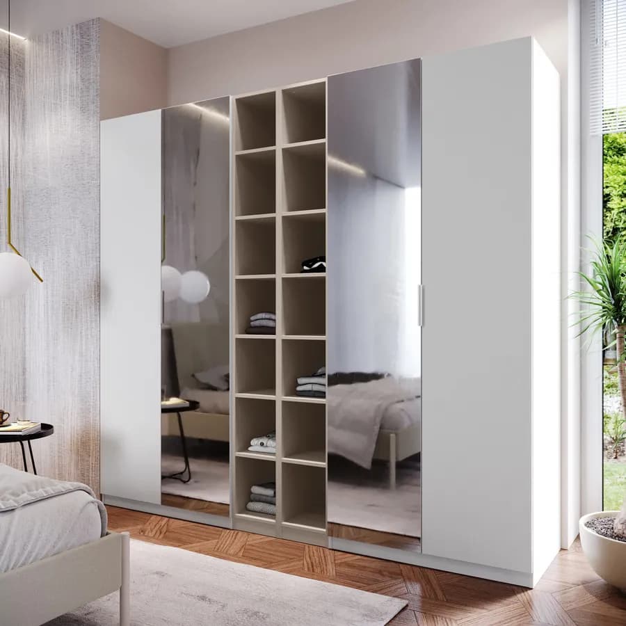 Colonna 30x236h cm cashmere con 6 ripiani regolabili - Ventur