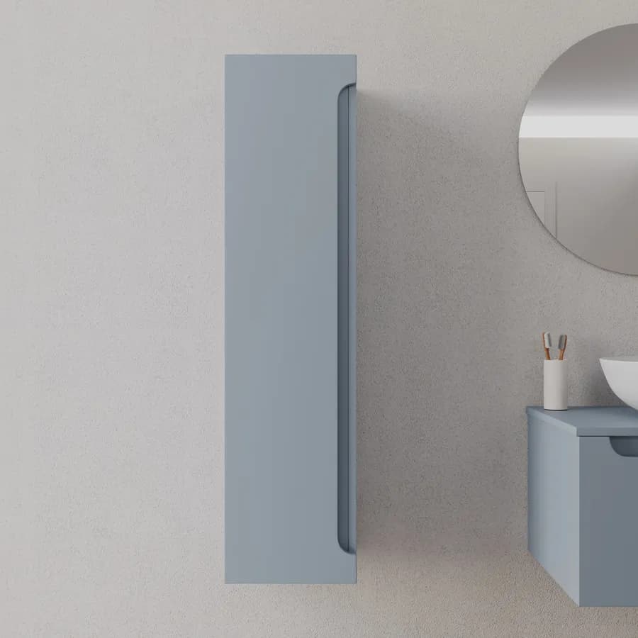 Colonna bagno sospesa 30x120 h cm con anta reversibile carta da zucchero - Sleek