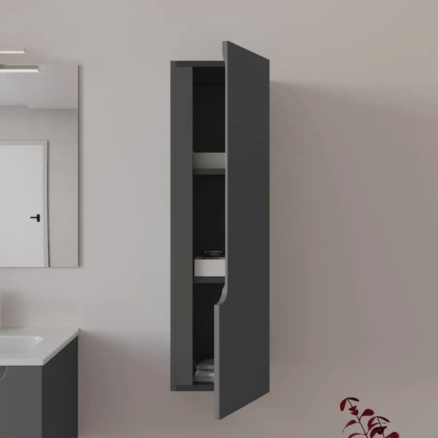 Colonna bagno sospesa 30x30x100h cm antracite - Agave