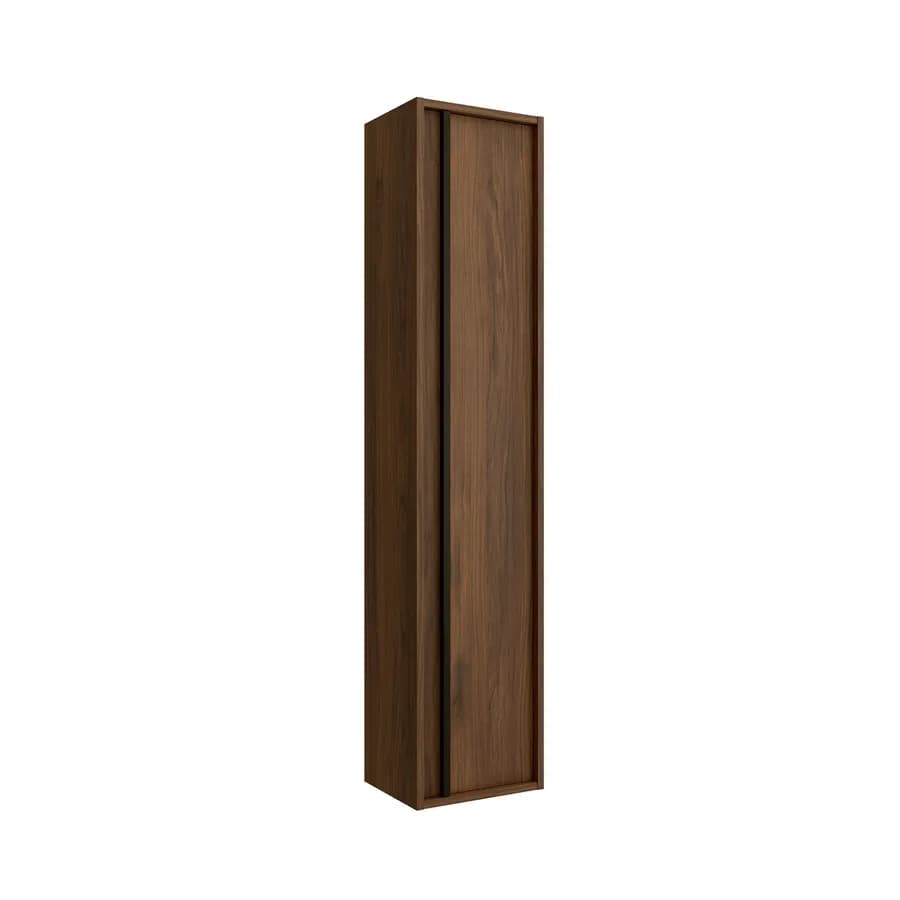 Colonna bagno sospesa 140h cm noce maya con anta Soft Close reversibile - Maestro