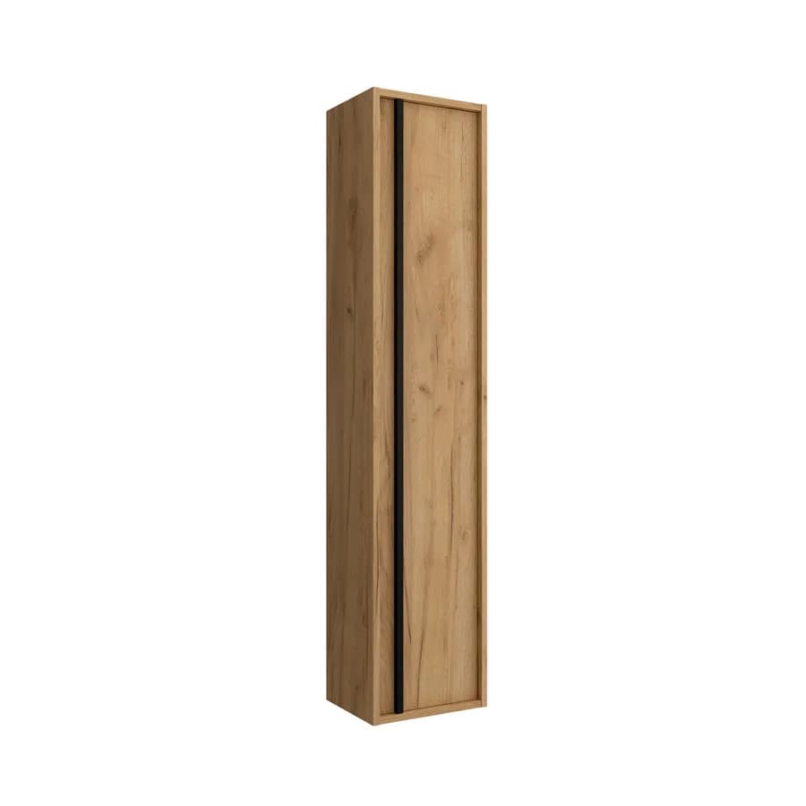 Colonna bagno sospesa 140h cm rovere africa con anta Soft Close reversibile - Maestro