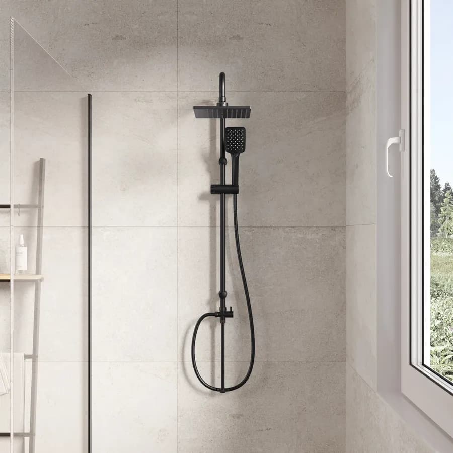 Colonna doccia 92h cm nero opaco - Barron