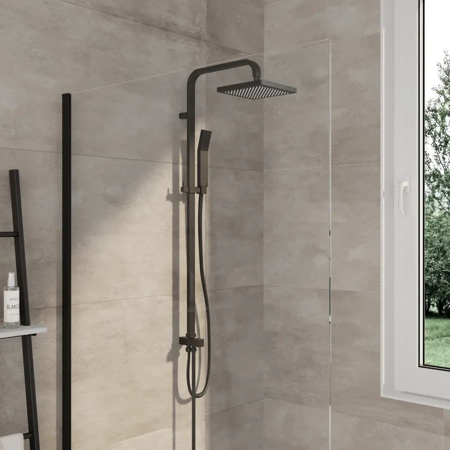 Colonna doccia 92h cm nero opaco - Ribbon