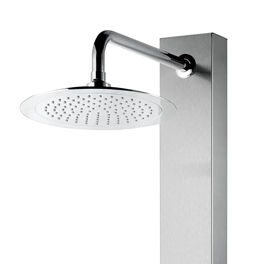Colonna doccia bagno con doccetta e miscelatore cromosatinato - Saturna