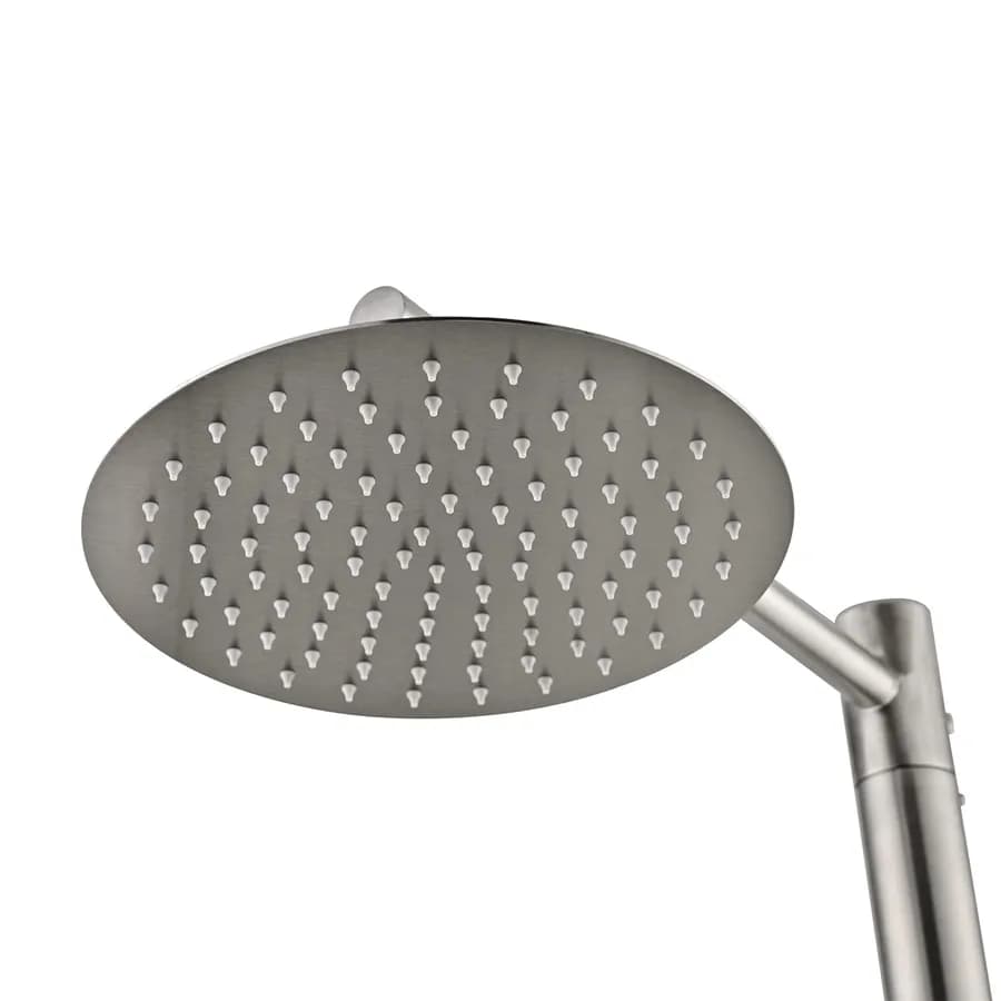 Colonna doccia da esterno 220h cm con doccino in acciaio inox 316 cromo - Kastas