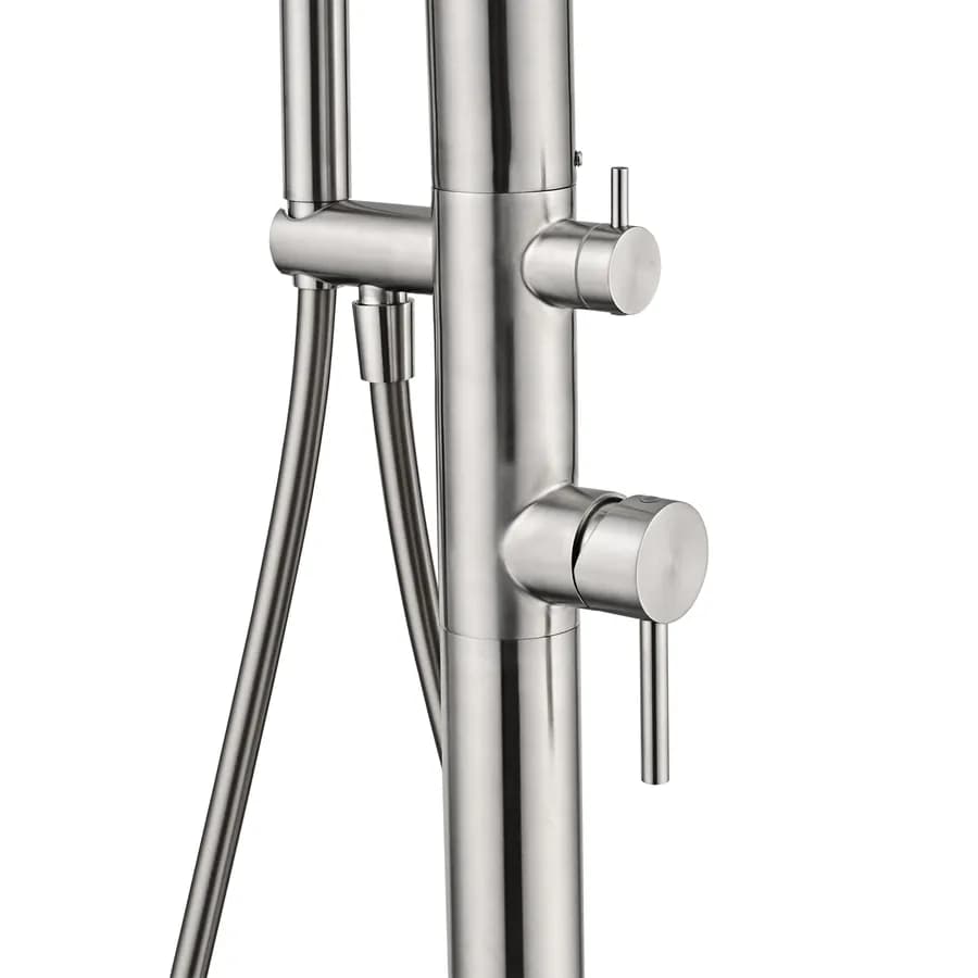 Colonna doccia da esterno 220h cm con doccino in acciaio inox 316 cromo - Kastas