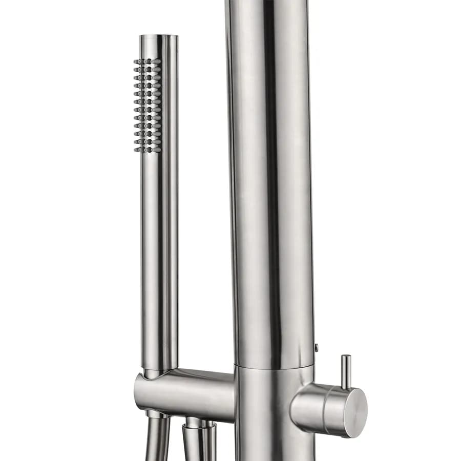 Colonna doccia da esterno 220h cm con doccino in acciaio inox 316 cromo - Kastas