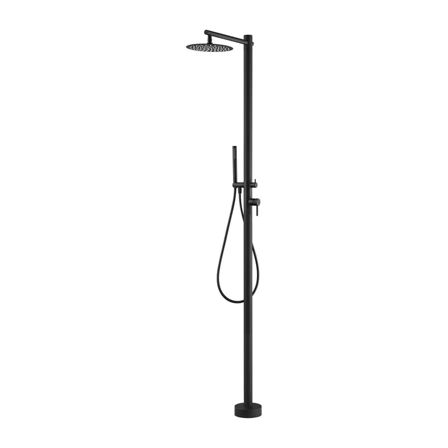 Colonna doccia da esterno 220h cm con doccino in acciaio inox 316 nero opaco - Kastas