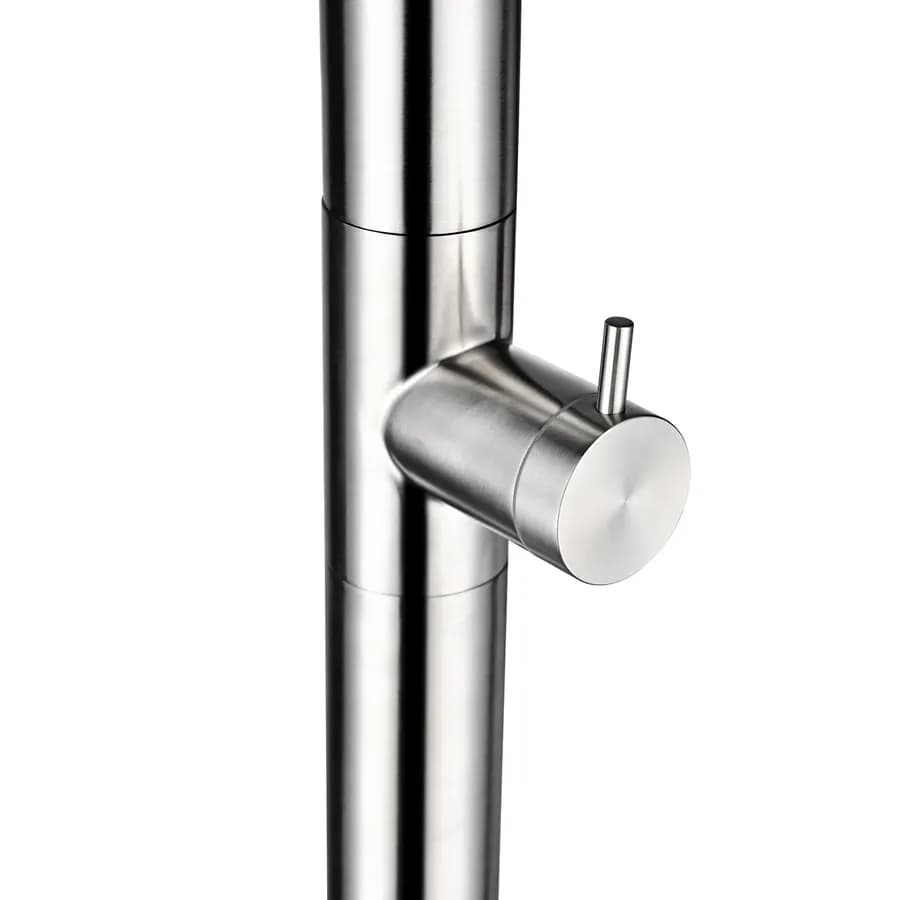 Colonna doccia da esterno 220h cm in acciaio inox 316 cromo - Ichigo
