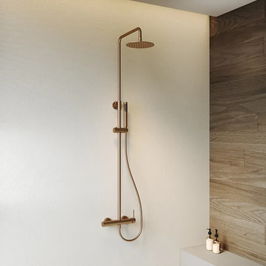 Colonna doccia in acciaio inox bronzo spazzolato anti-impronta - Oasis