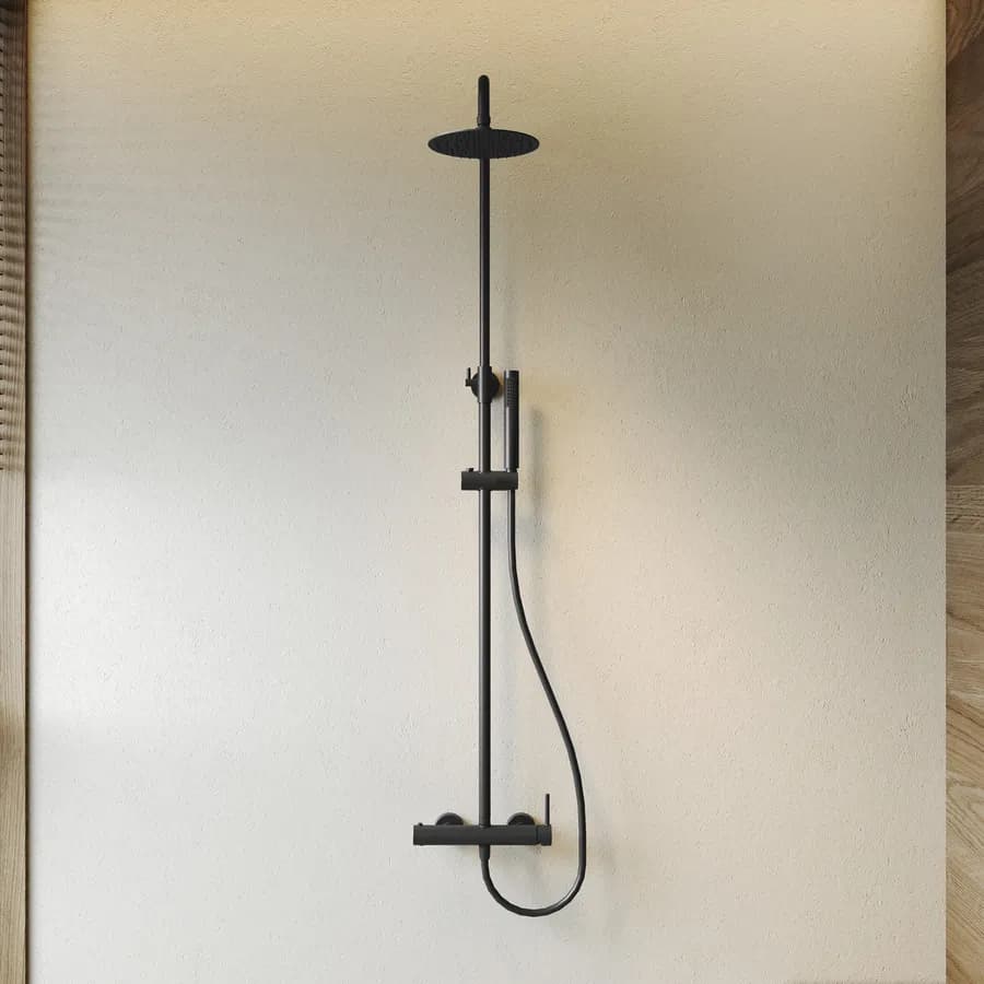 Colonna doccia in acciaio inox nero opaco - Oasis