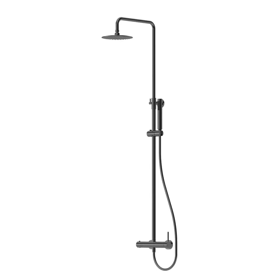 Colonna doccia in acciaio inox nero spazzolato anti-impronta - Oasis