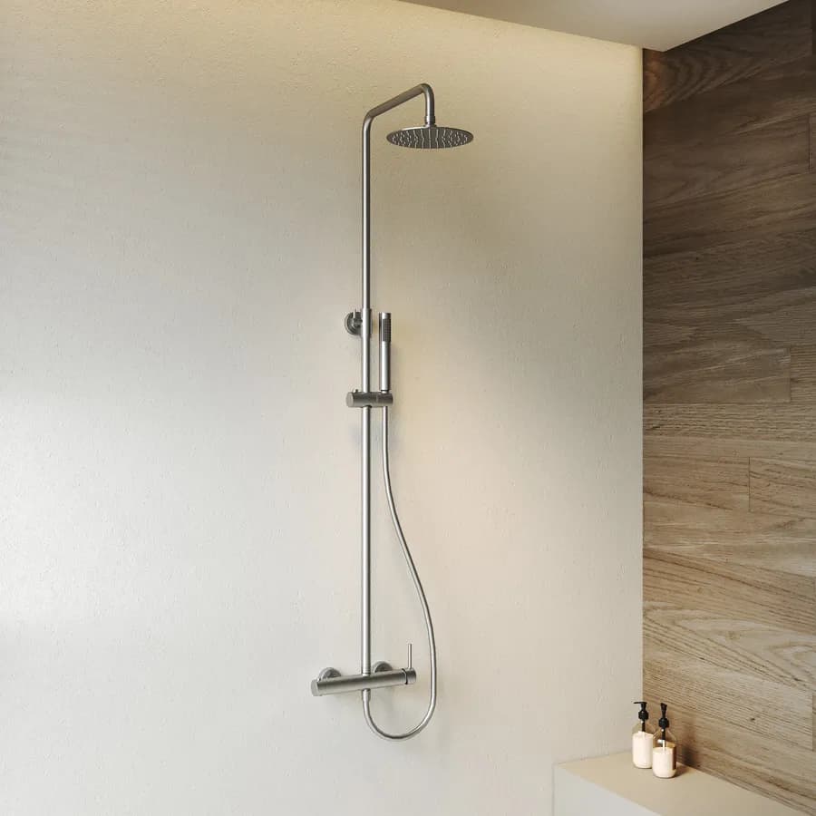 Colonna doccia in acciaio inox spazzolato - Oasis