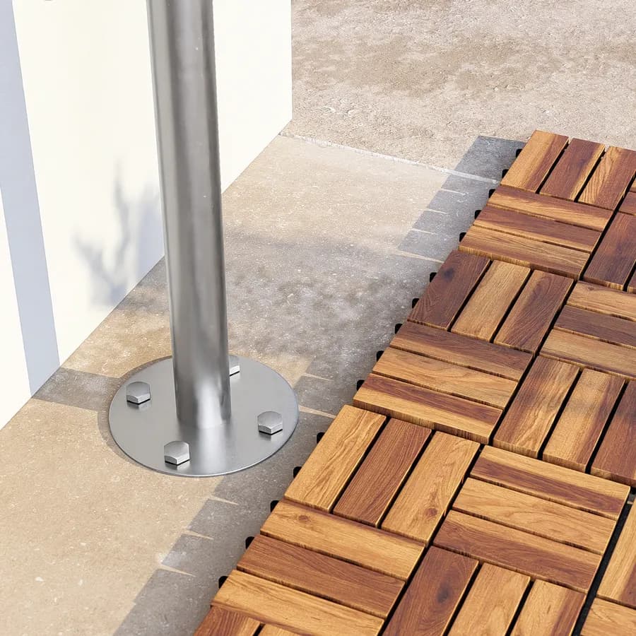 Colonna doccia per esterno 230h cm in acciaio inox 304 cromo - Keiras