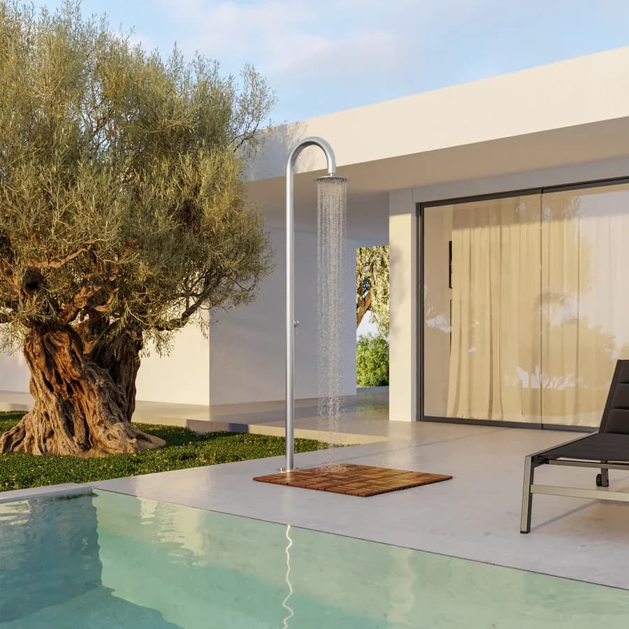 Colonna doccia per esterno in acciaio inox 304 satinato - Glimmer