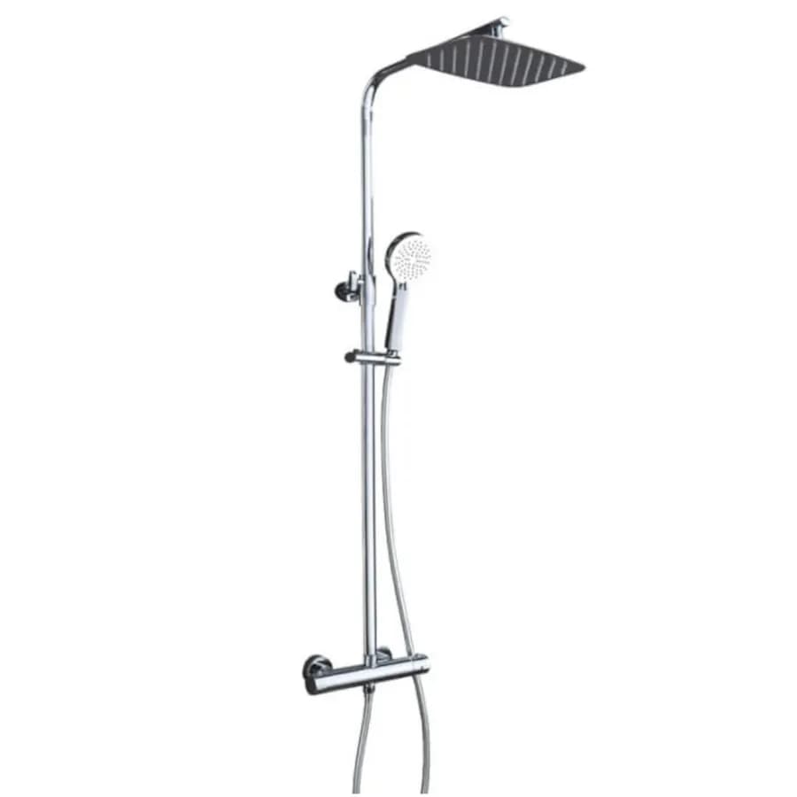 Colonna doccia telescopica 130 h cm in acciaio inox cromato - Vary