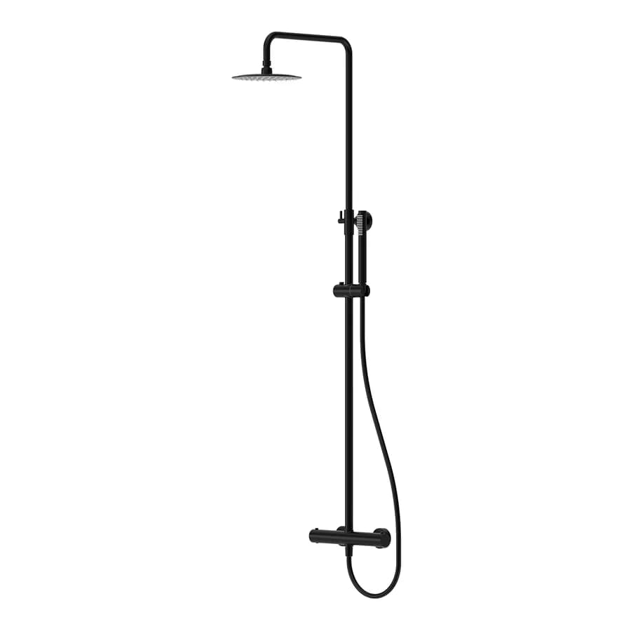 Colonna doccia termostatica in acciaio inox nero opaco - Nocta