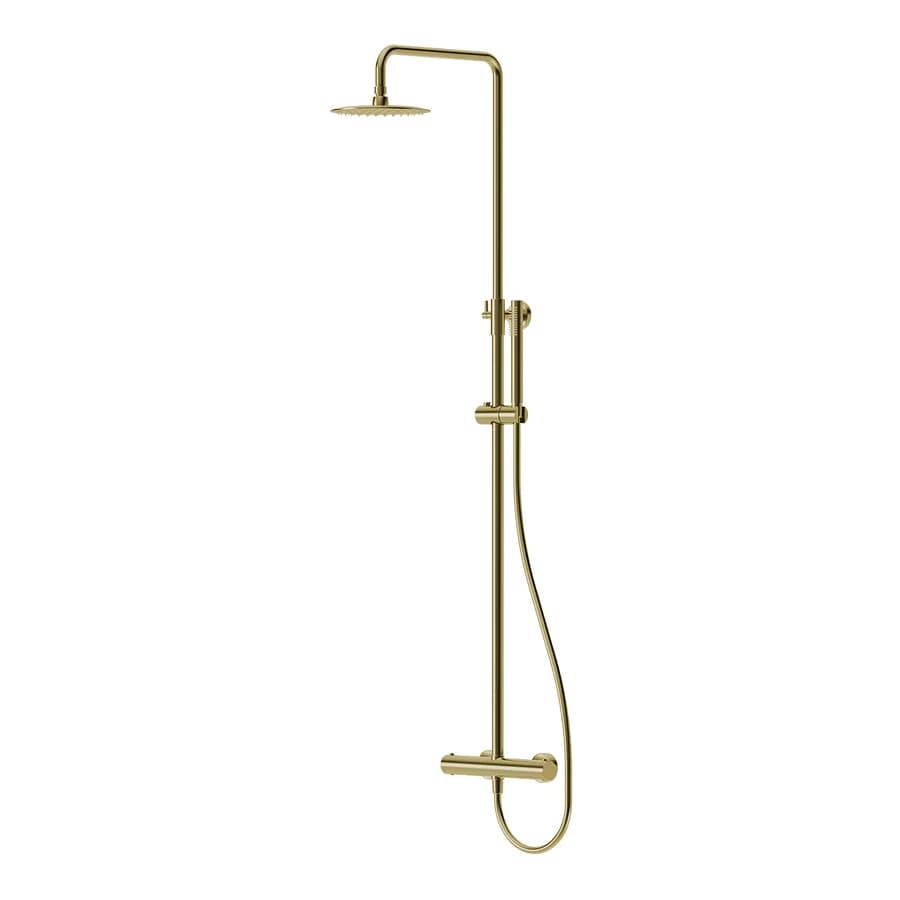 Colonna doccia termostatica in acciaio inox oro spazzolato anti-impronta - Nocta