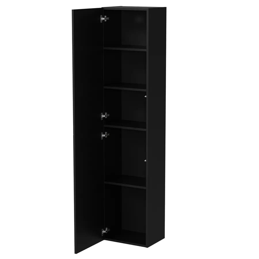 Colonna sospesa 40x180h nero opaco cannettato con 2 ante - Ingrid