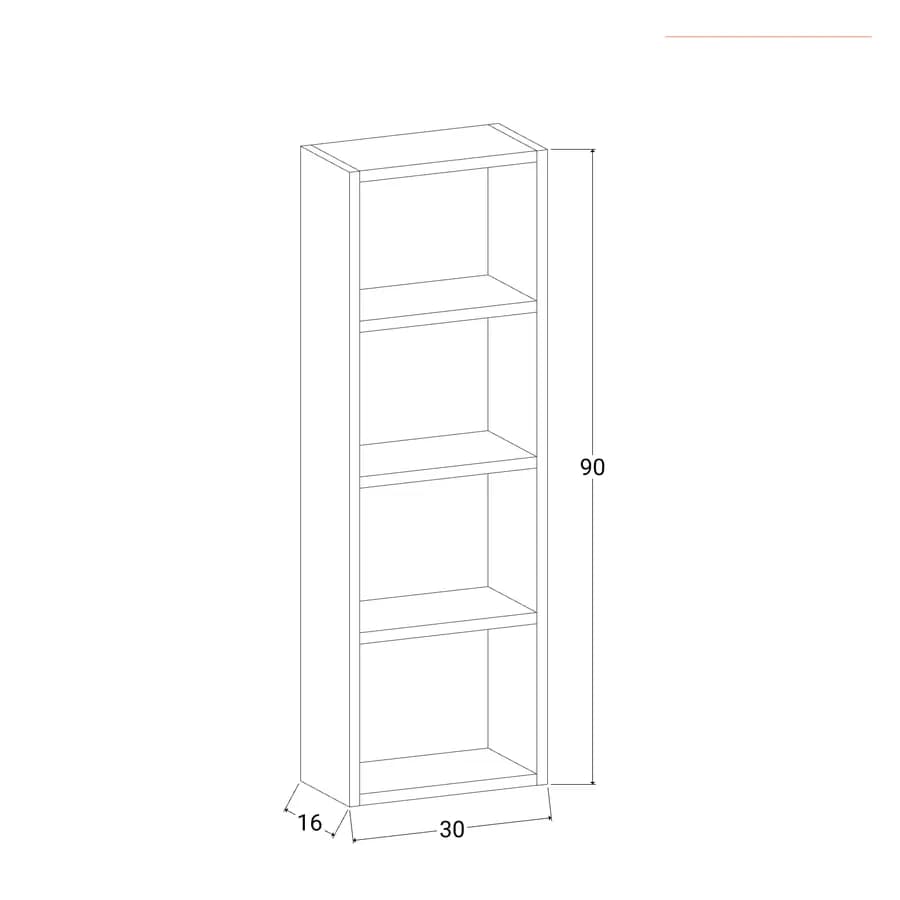 Colonna sospesa lavanderia 30x16x90 h cm con vani a giorno reversibile bianco frassino - Fiona