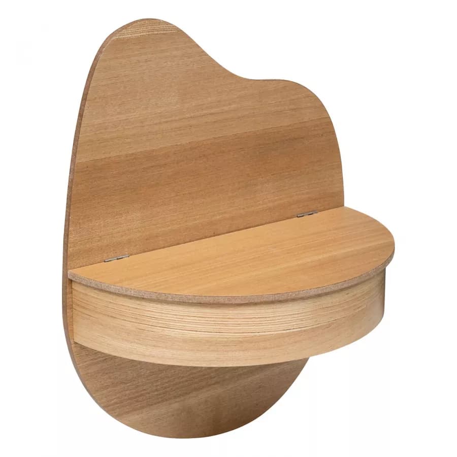 Mensola sospesa 40x20 cm effetto rovere con anta - Nellie