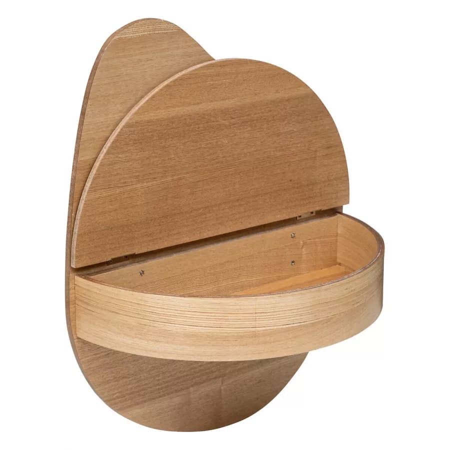 Mensola sospesa 40x20 cm effetto rovere con anta - Nellie