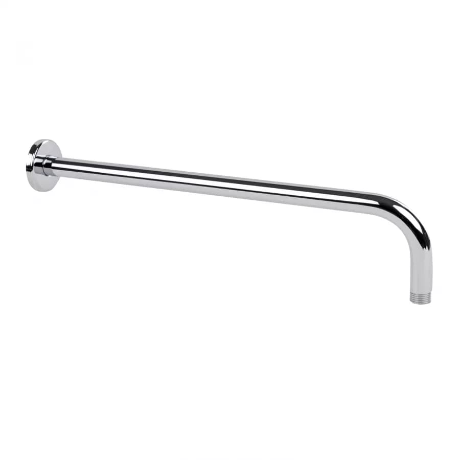 Set doccia cromato con soffione da 40 cm braccio e doccino con tubo flessibile