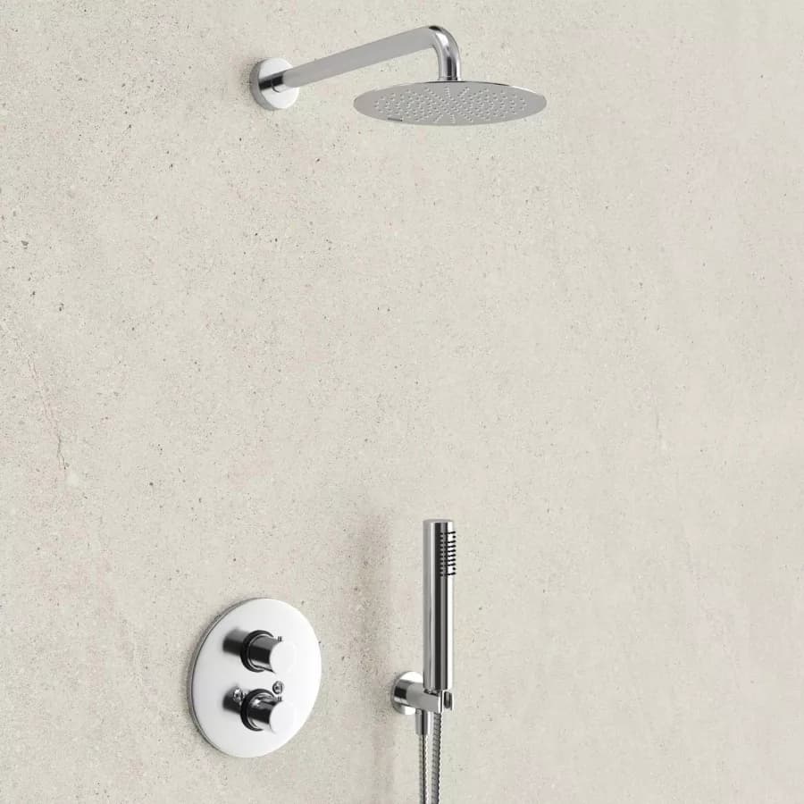 Composizione doccia Jacuzzi - Rubinetteria Gun da incasso con miscelatore termostatico