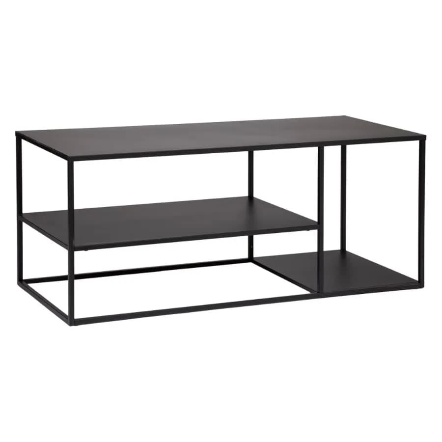 Mobile porta tv 120x50h cm in metallo nero - Saty