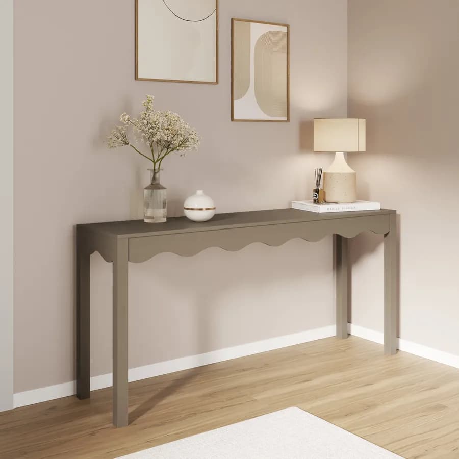 Consolle 160x40 cm in legno tortora - Jasi