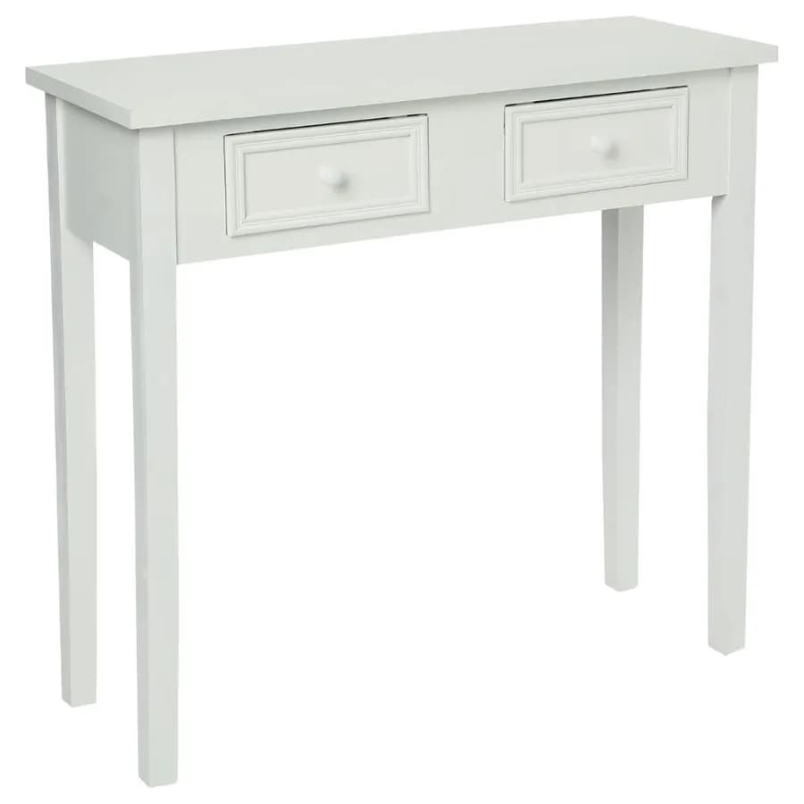 Consolle 80x76h cm bianco con 2 cassetti - Eveline