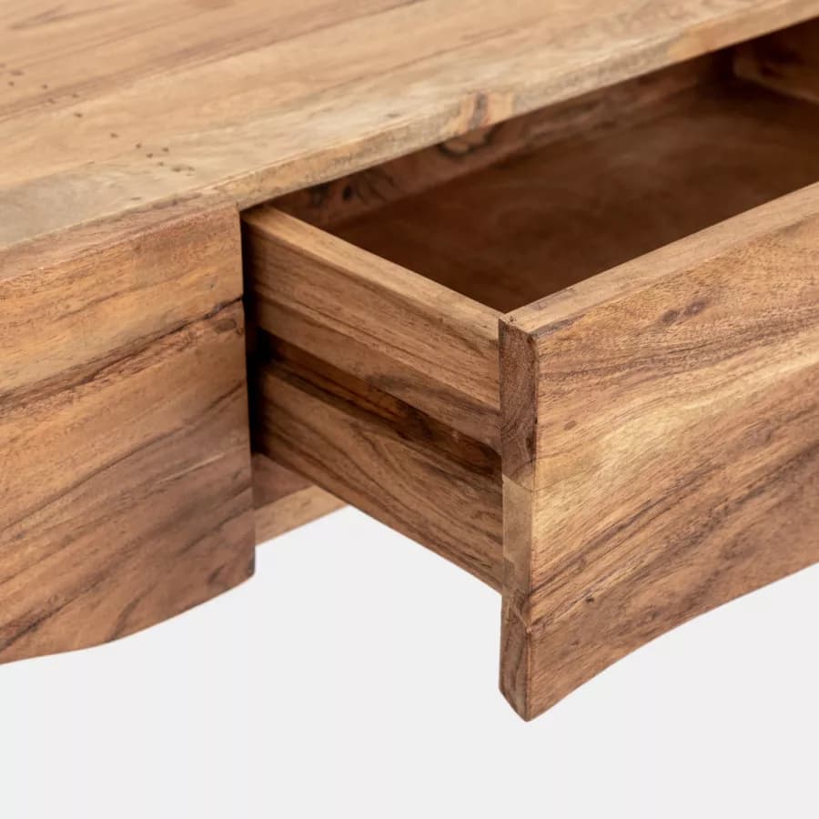 Consolle 120x75h cm in legno di acacia con 3 cassetti - Freia Acacia