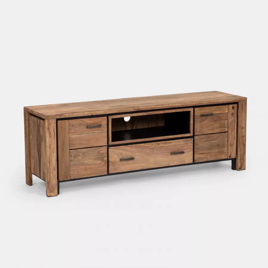 Mobile porta tv 175 cm in legno di acacia - Freia Acacia