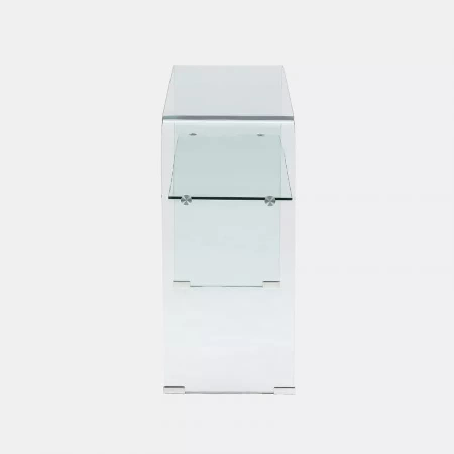 Consolle 110x35 cm in vetro con ripiano - City
