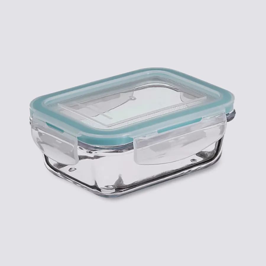 Contenitore 19x13 cm ermetico impilabile in vetro trasparente - Clarette
