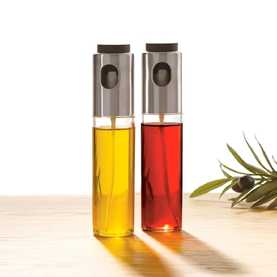 Contenitore a spray per olio o aceto in acciaio inox e vetro