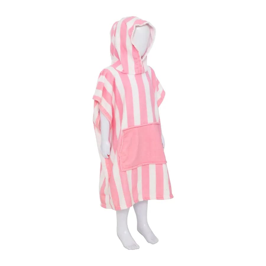 Coperta con cappuccio 55x70h cm in velluto rosa e bianco - Timothy Kids