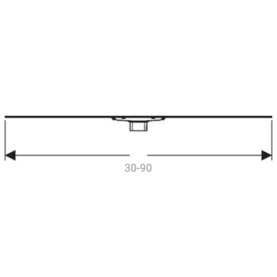 Copertura 30-90 cm per canalette Geberit CleanLine60 acciaio inox per rivestimenti sottili