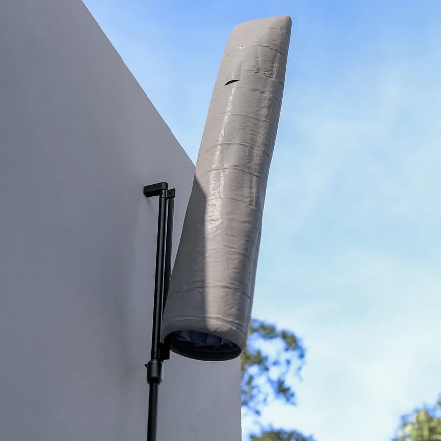 Copertura protettiva per ombrellone a parete 179h cm in poliestere idrorepellente antracite - Wakanda