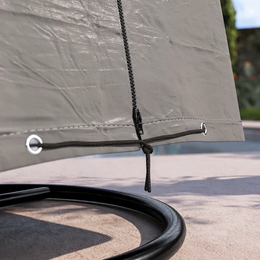 Copertura protettiva per poltrona sospesa rotonda 110 cm in poliestere idrorepellente antracite - Wakanda