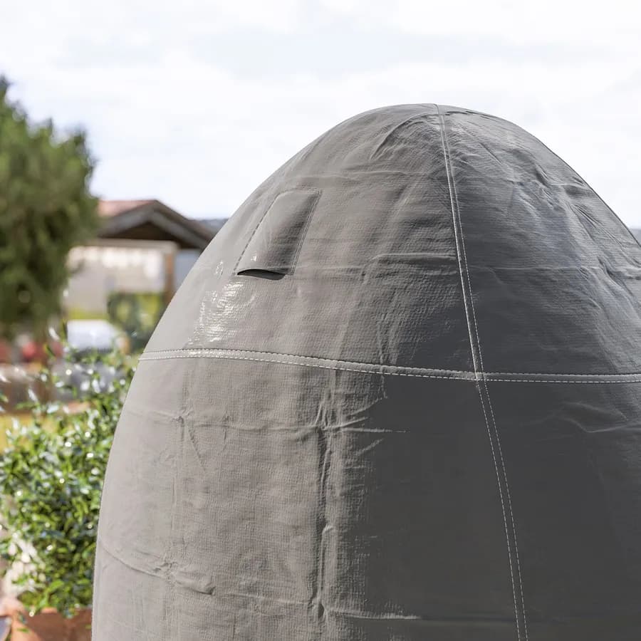 Copertura protettiva per poltrona sospesa rotonda 110 cm in poliestere idrorepellente antracite - Wakanda