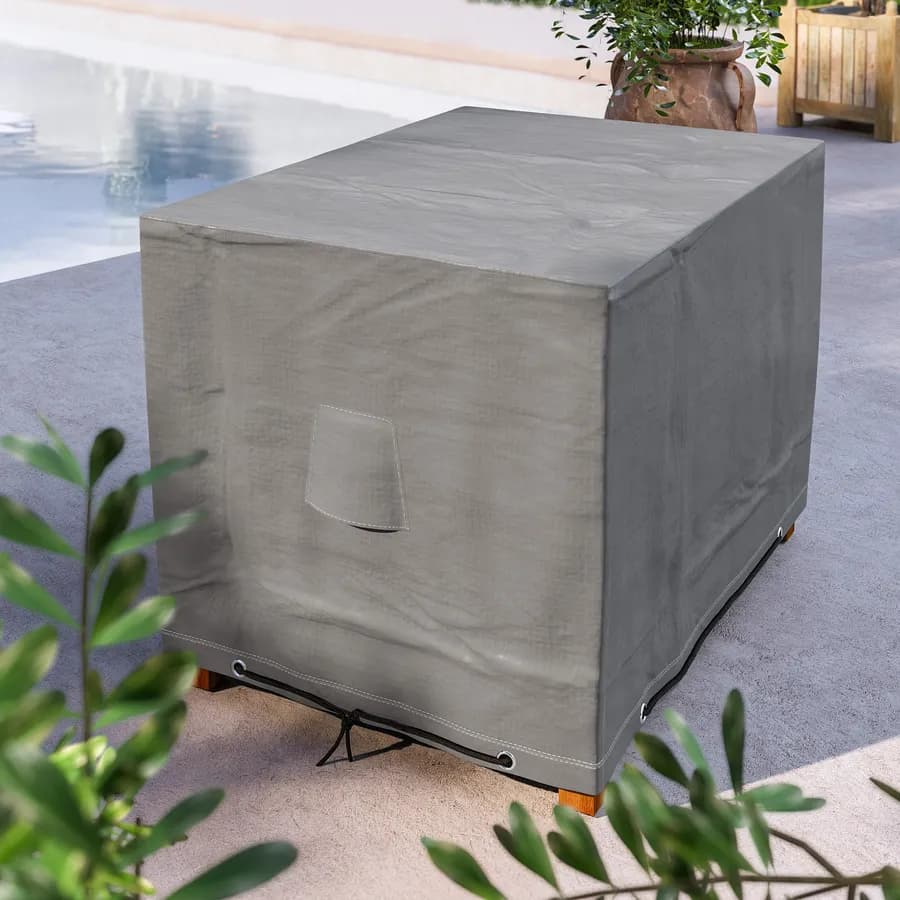 Copertura protettiva per tavolo 110x80 cm in poliestere idrorepellente antracite - Wakanda