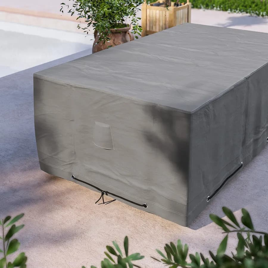 Copertura protettiva per tavolo 227x126 cm in poliestere idrorepellente antracite - Wakanda