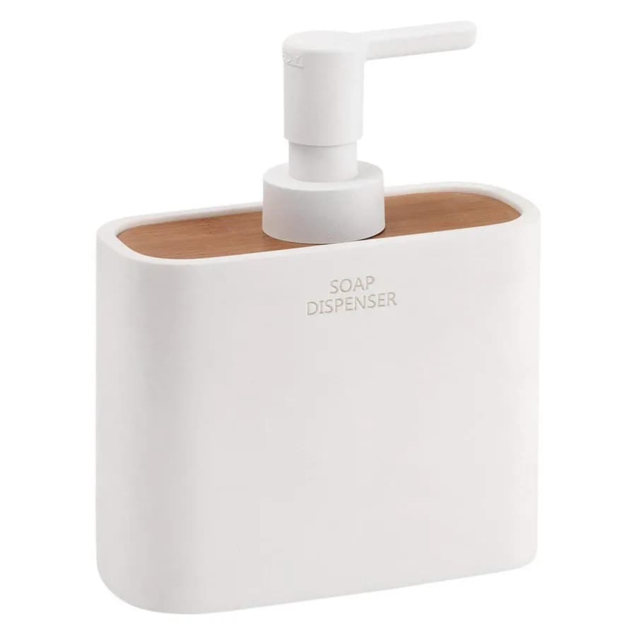 Set 2 accessori d'appoggio bianco e bambù naturale - Ninfea di Gedy