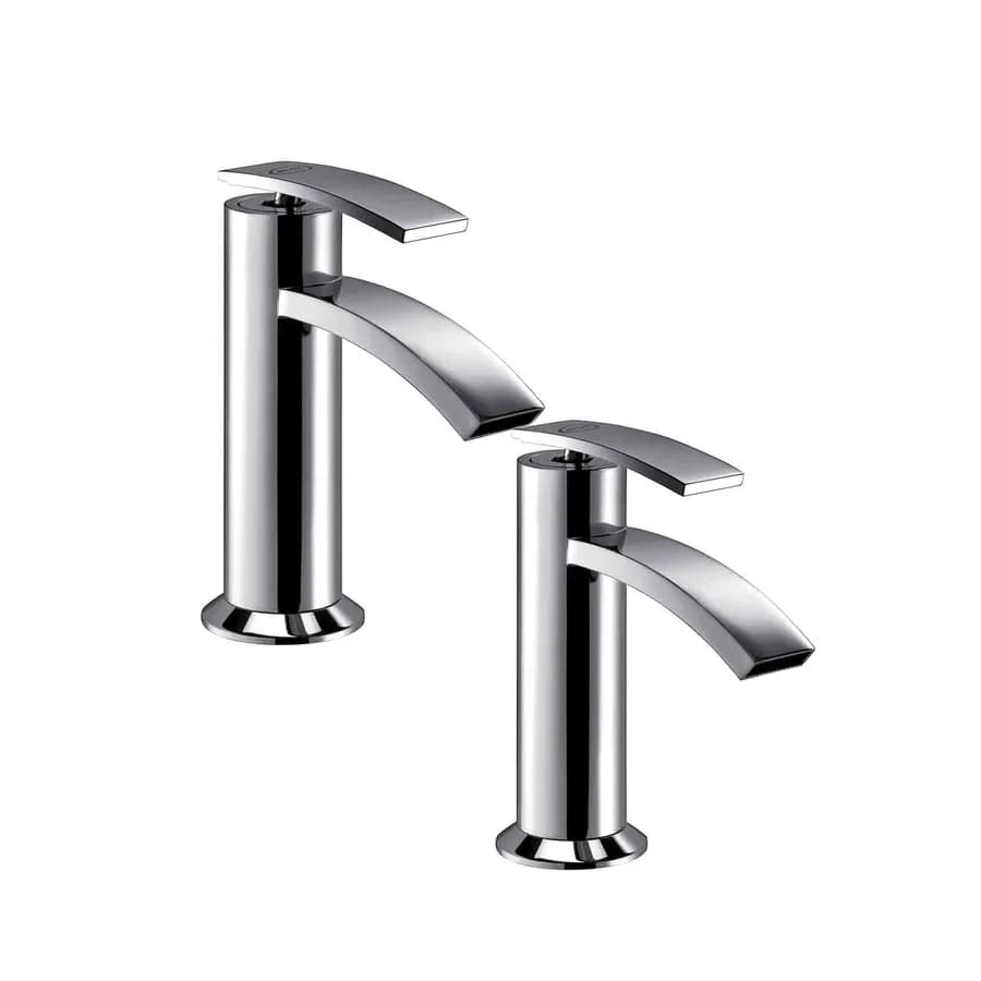 Coppia di miscelatori per lavabo e bidet serie Ray Jacuzzi - Rubinetteria arredo bagno moderno